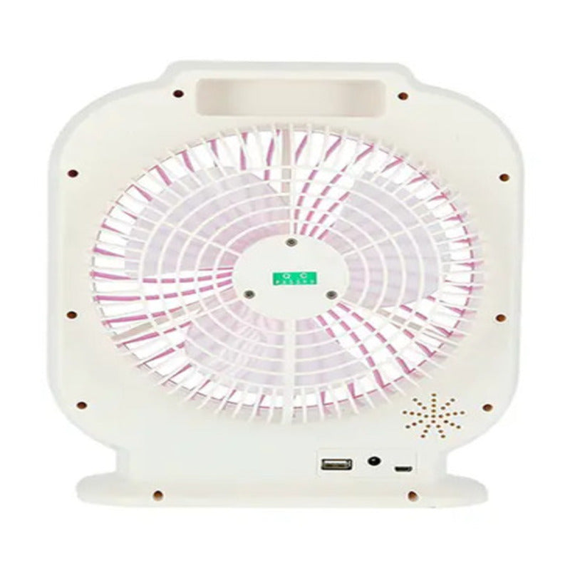 8 inch Rechargeable Powerful Table Fan With LED , Table Fan with light happyhome