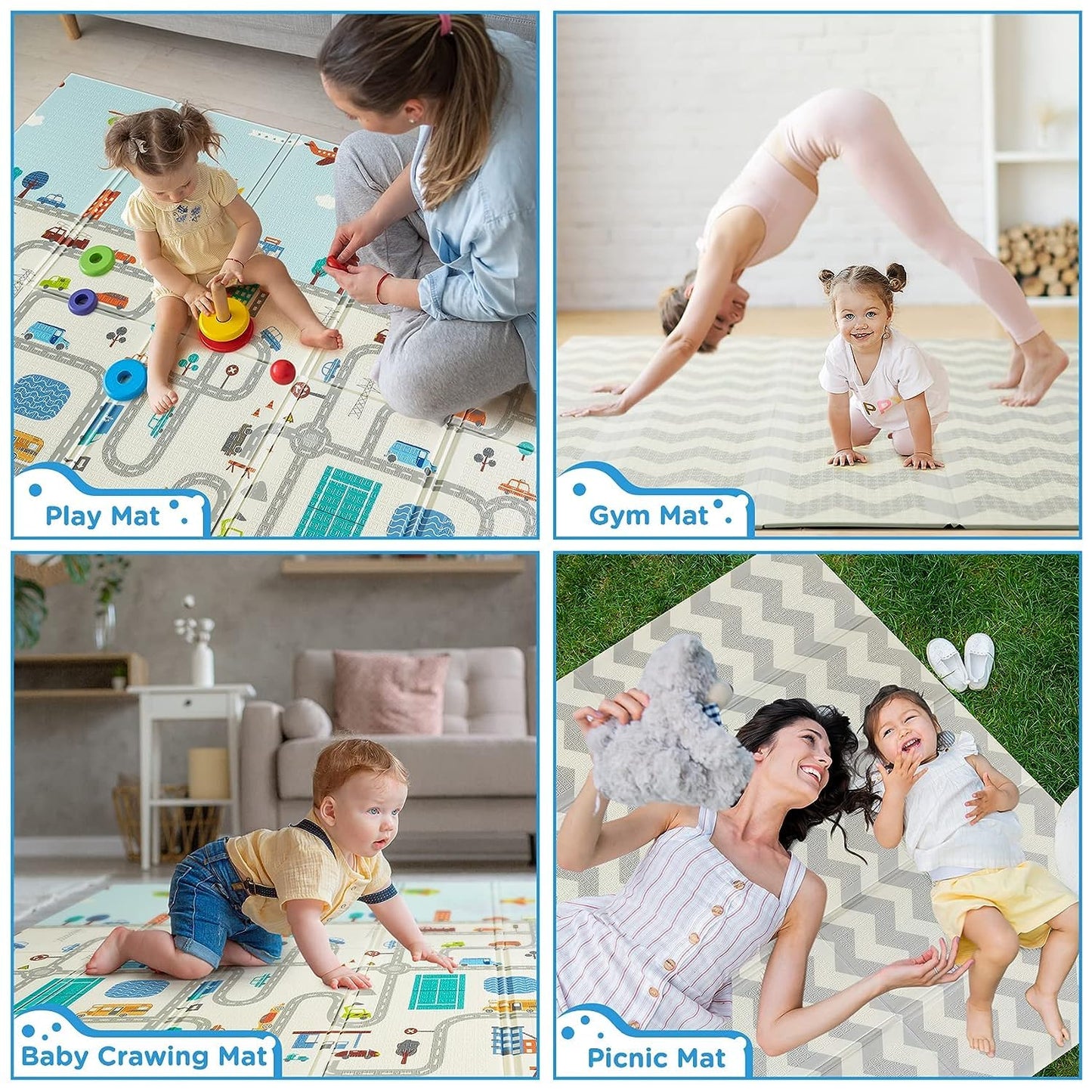 Kids Play Mat, Waterproof Baby Mat