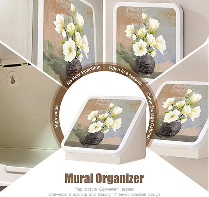 Folding Storage Box for Bathroom , Wall Mounted Bathroom Shelves