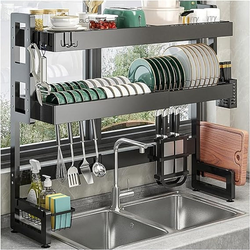 Adjustable Kitchen Sink Rack, Kitchen Over the Sink Rack Extendable happyhome