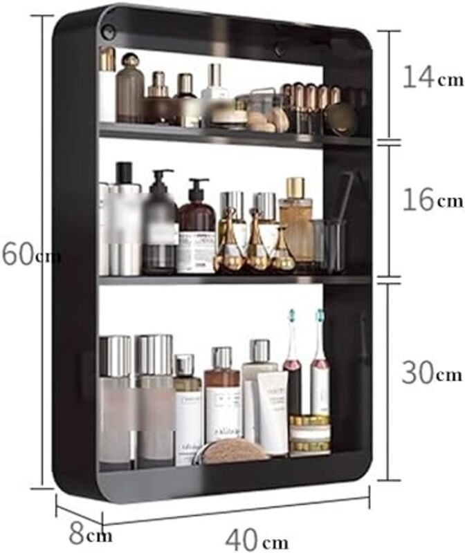 Bathroom Shelf Wall Mounted, Bathroom Storage Cabinet happyhome