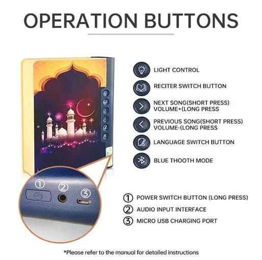 Book Lamp Quran Speaker, Quran Book LED Lamp & Speaker