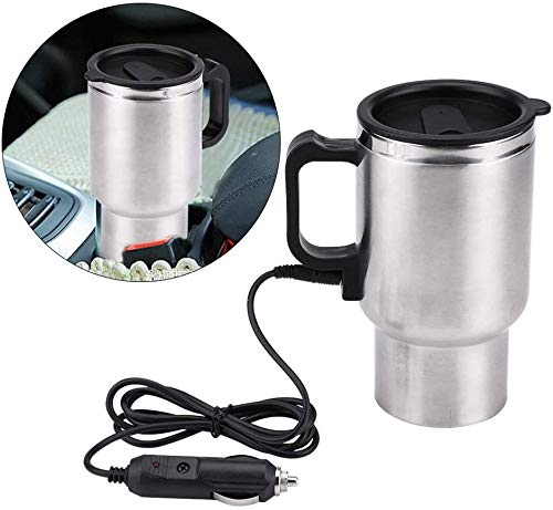 Car Charging Electric Kettle , Stainless Steel Travel Coffee Mug Cup happyhome