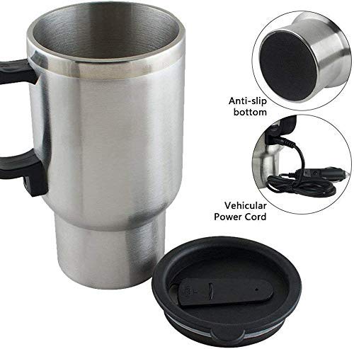 Car Charging Electric Kettle , Stainless Steel Travel Coffee Mug Cup happyhome