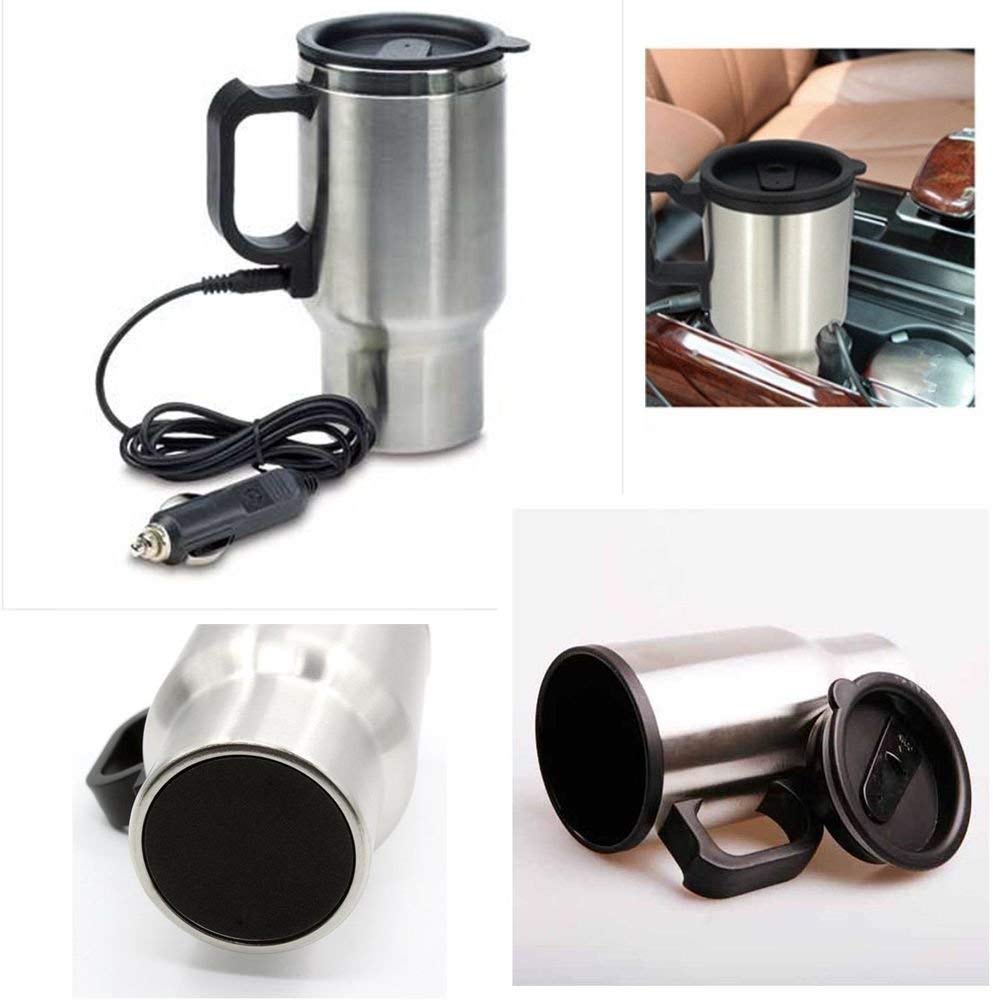 Car Charging Electric Kettle , Stainless Steel Travel Coffee Mug Cup happyhome