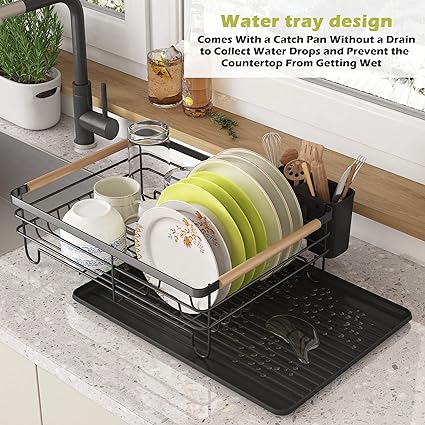 Dish Drying Rack , Cutlery stand with tray happyhome