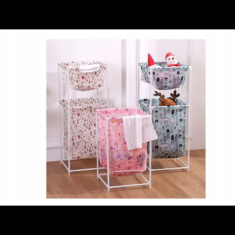 Double Layer Cloth Basket , Laundry Basket Double Layer happyhome