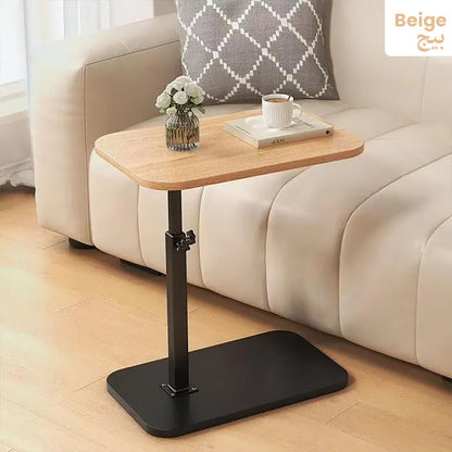 Height Adjustable C Shaped Table, Sofa Side Table