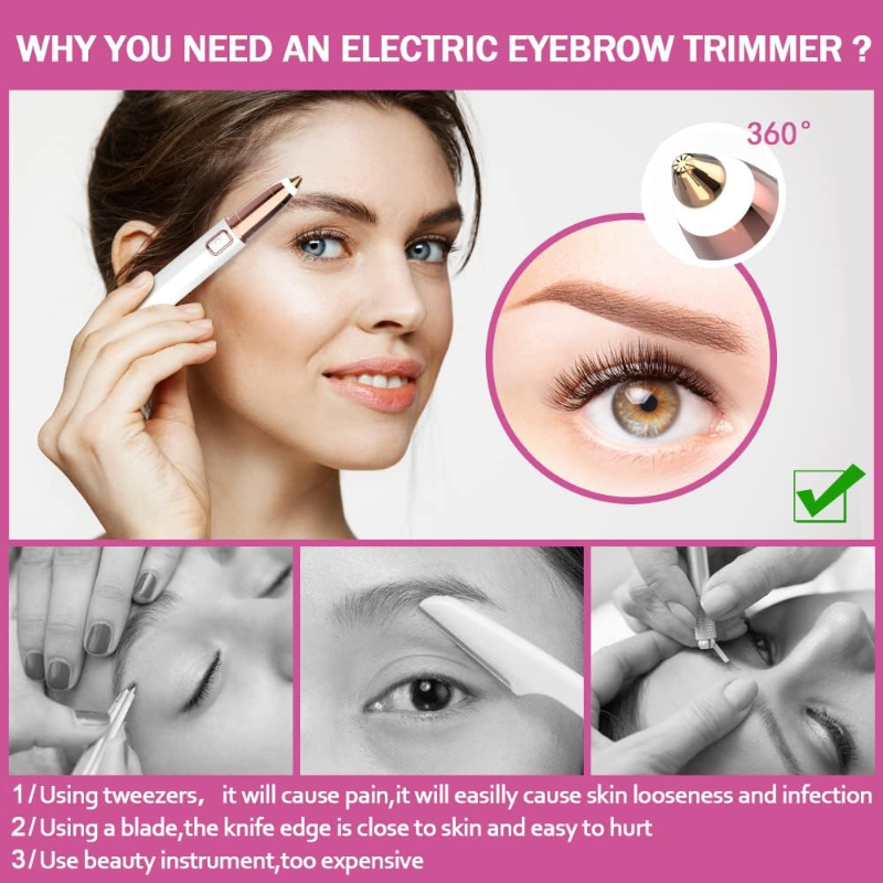 Eyebrow and Face Hair Remover , Rechargeable Hair Remover happyhome