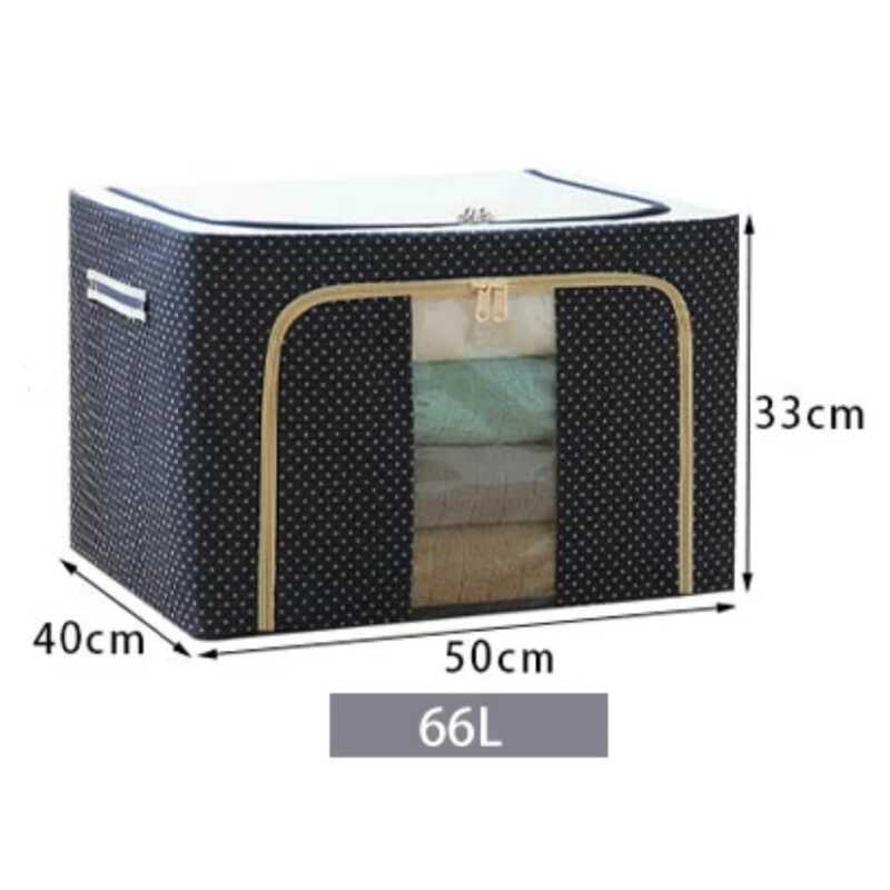 Fabric Foldable Storage Rack , Foldable Steel Frame Clothes Storage Box happyhome