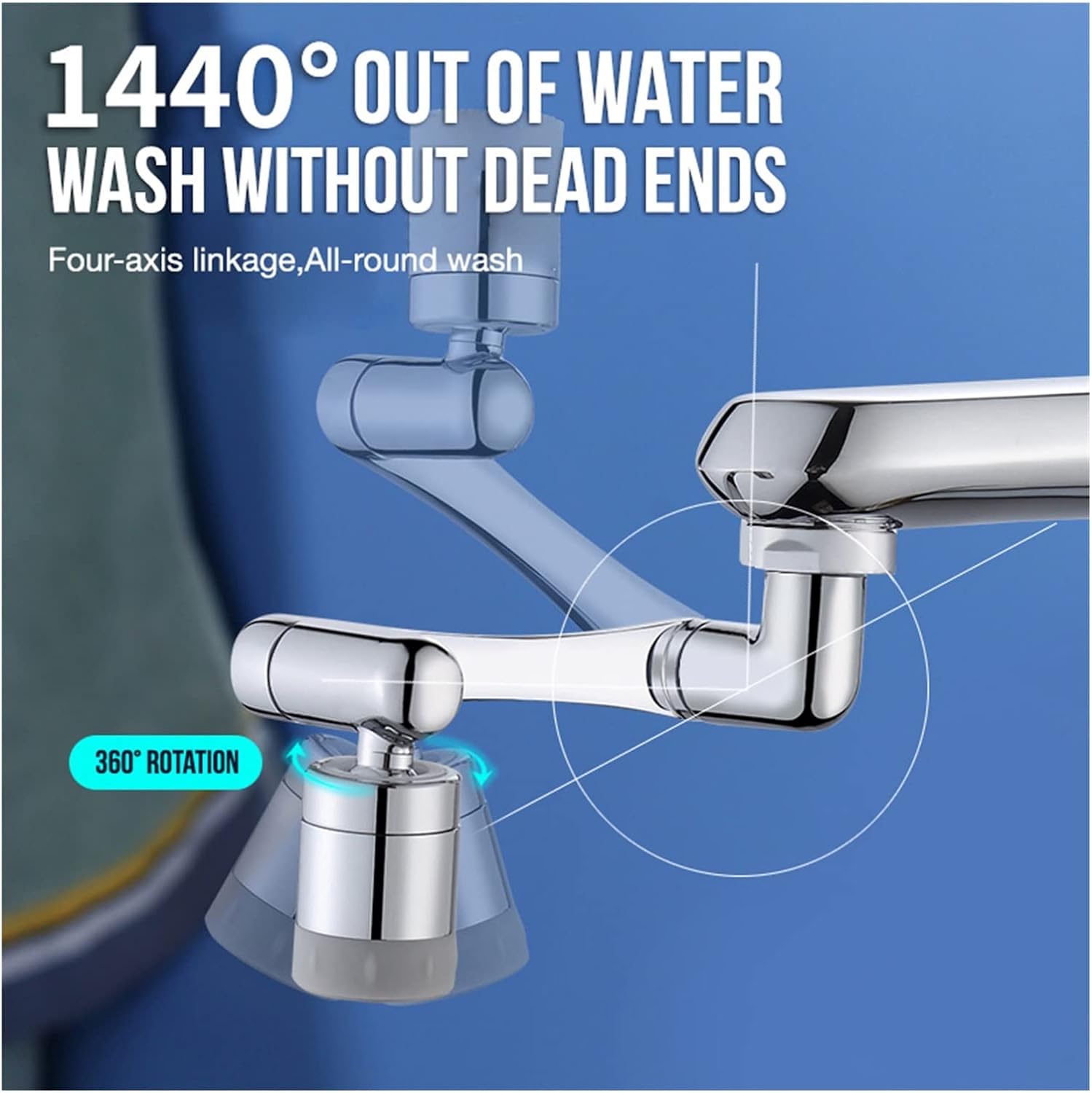 Faucet Splash Head , Rotating Faucet Extender happyhome