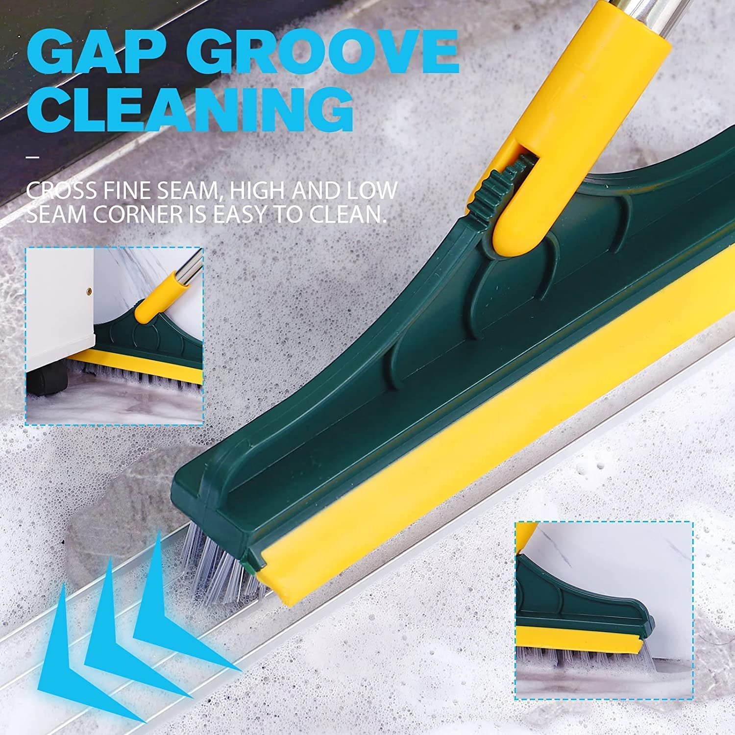 Floor Brush With Wiper , Floor Cleaning Brush happyhome