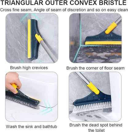 Floor Brush With Wiper , Floor Cleaning Brush happyhome