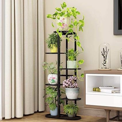 Flower Plant Stand , Multi-layer Domestic Iron Flower Stand-5 layers 6 pots happyhome