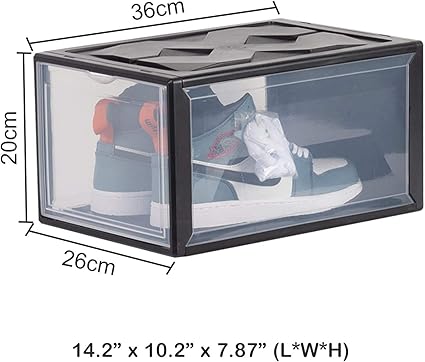 Front Open Shoe Box, Shoe Storage Box ( 1 Box) happyhome