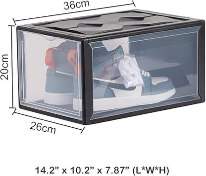 Front Open Shoe Box, Shoe Storage Box ( 1 Box) happyhome