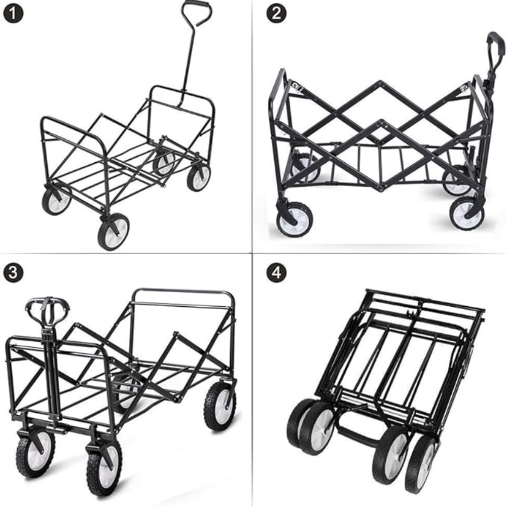 Garden Trolley , Multi-Function Portable Shopping Cart for Outdoor Camping happyhome