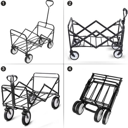 Garden Trolley , Multi-Function Portable Shopping Cart for Outdoor Camping happyhome
