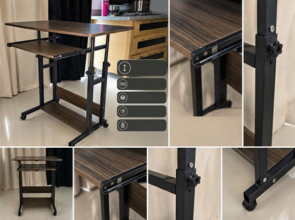 Adjustable Laptop Table with Key Board Tray,Computer Table,