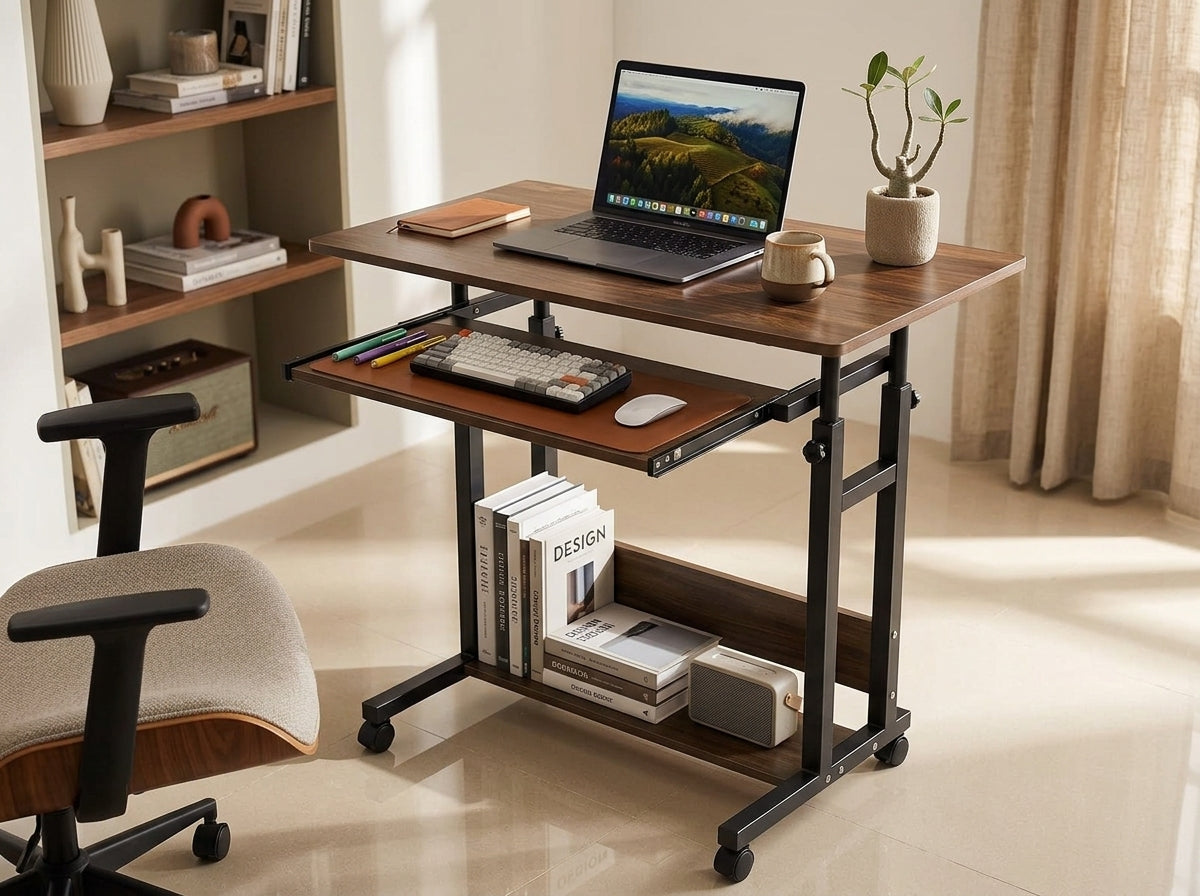 Adjustable Laptop Table with Key Board Tray,Computer Table,