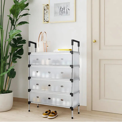 Metal Shoe Rack with Cover 5 tier, Shoe Rack with Door