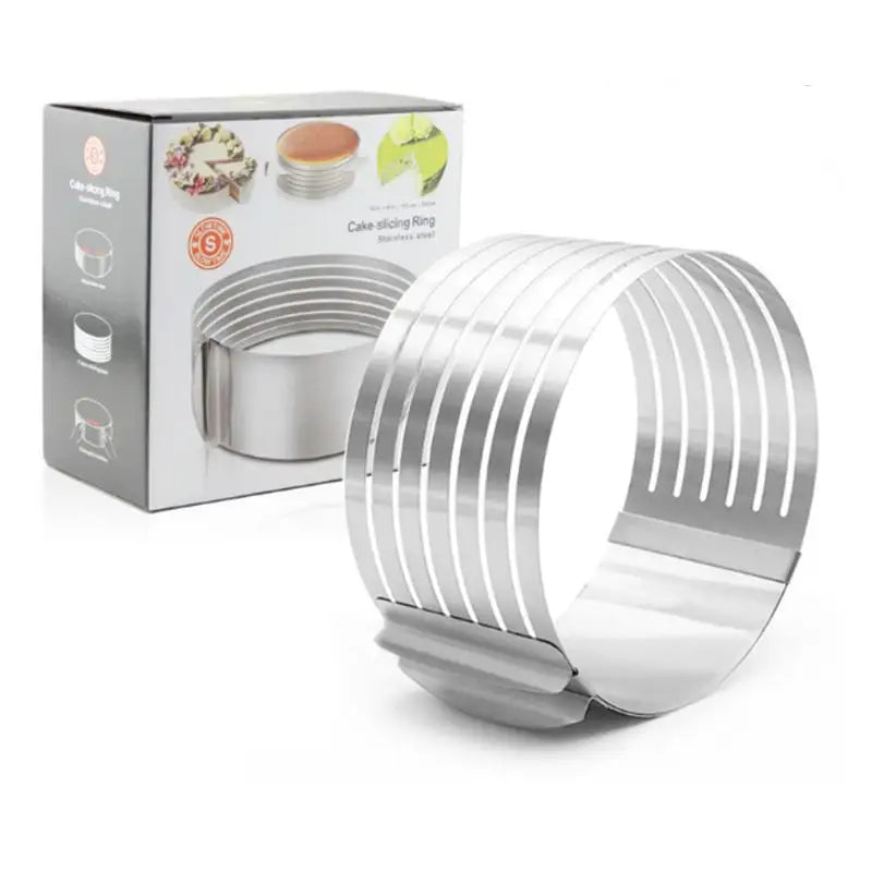 Adjustable Cake Slicer Ring , Layered Cake Cutting Ring