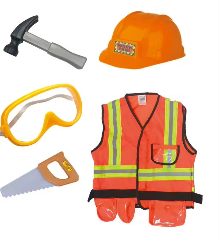 Role Play Set - Construction Worker, Children's Costume