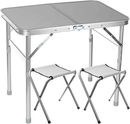 Foldable Camping Table & Chair Set,Foldable Table & 2 Stools