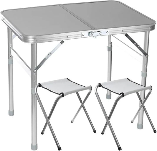 Foldable Camping Table & Chair Set,Foldable Table & 2 Stools