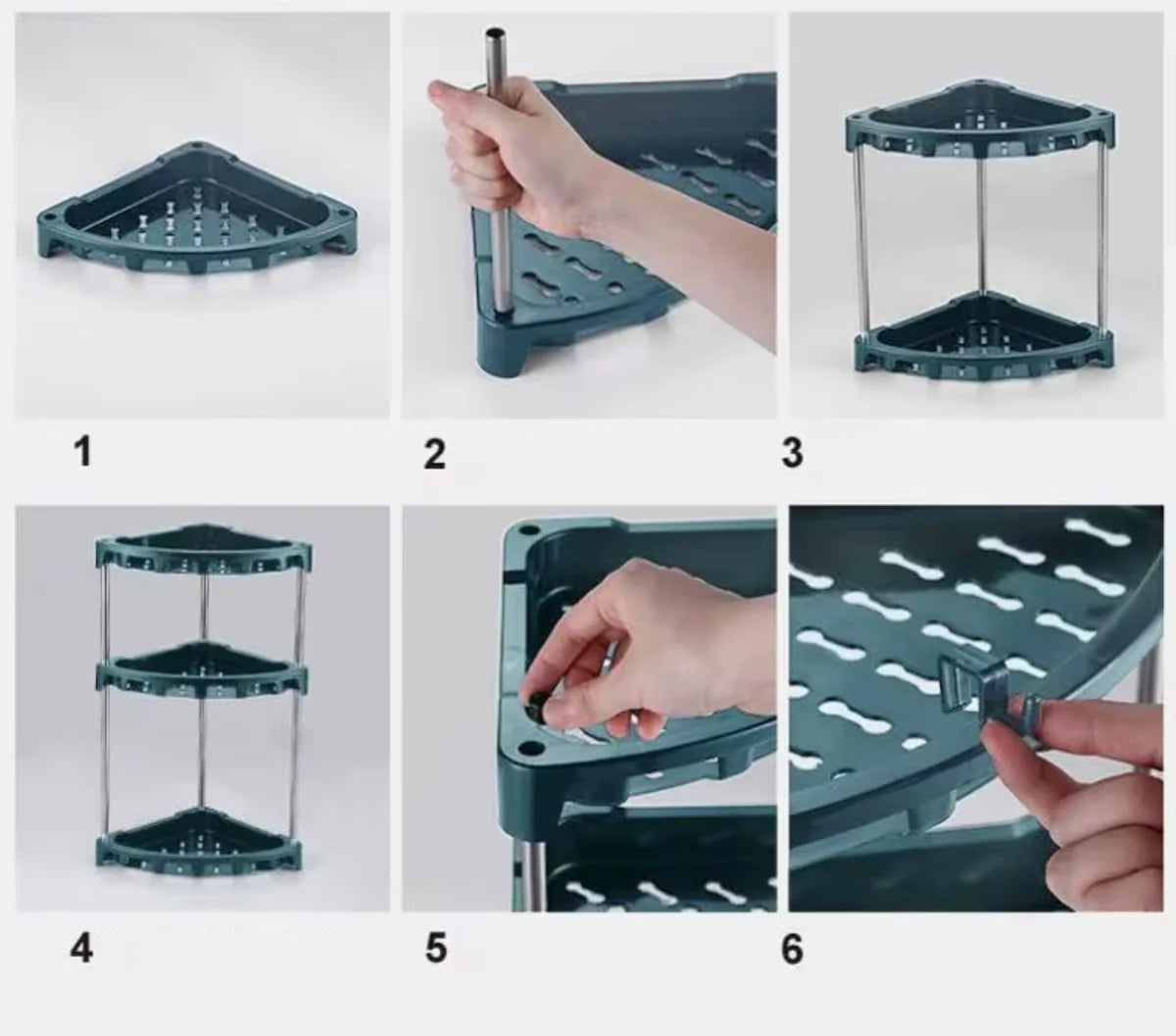 4 tier Plastic Corner Rack,4 Layer Kitchen Rack