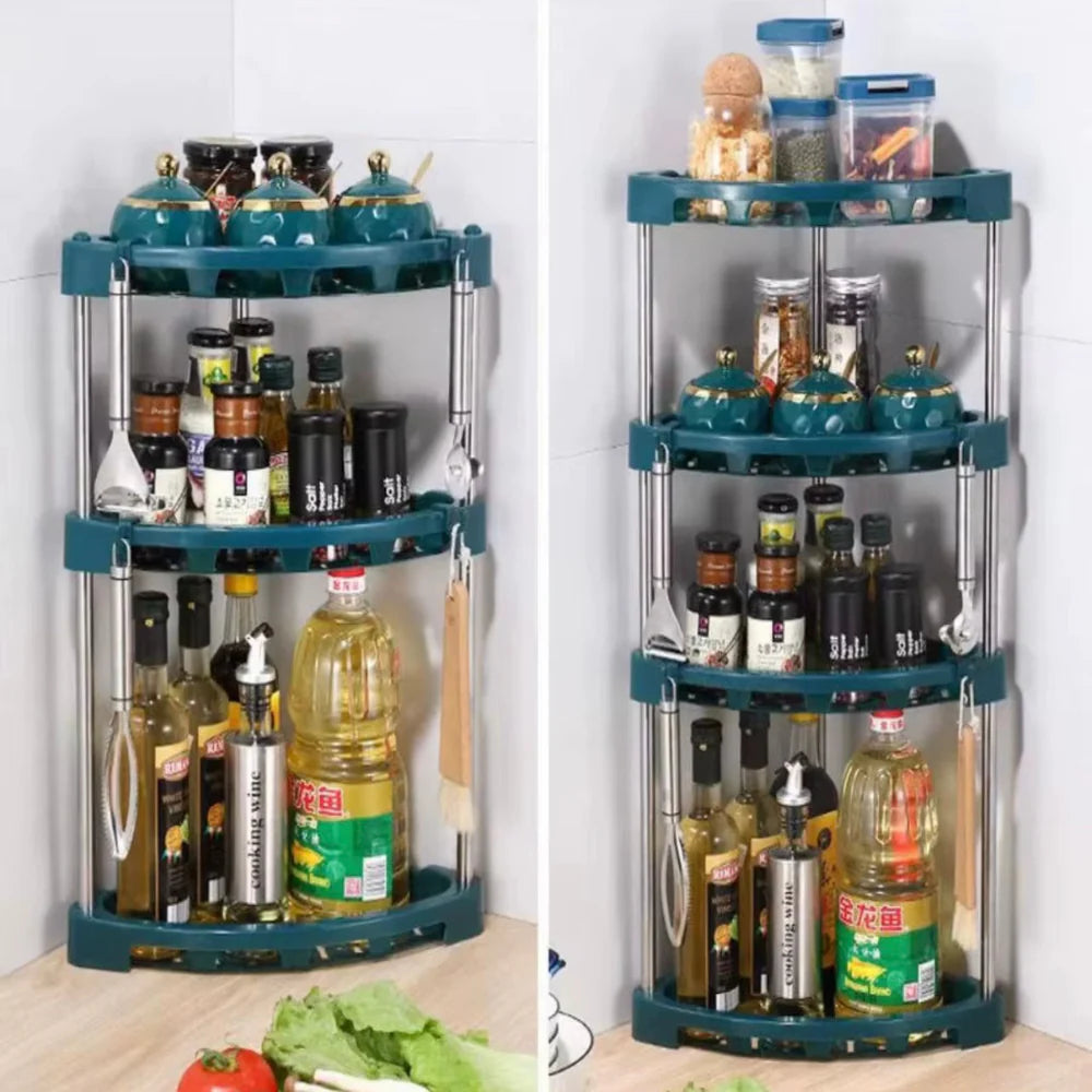 4 tier Plastic Corner Rack,4 Layer Kitchen Rack