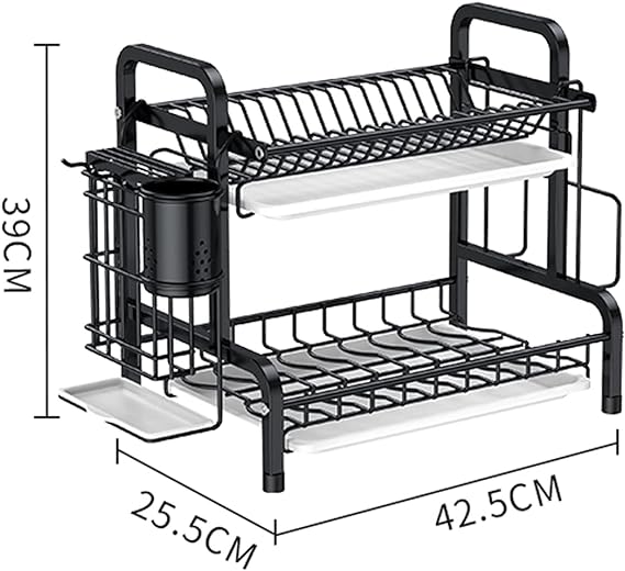 Kitchen Bowl Dish Drying Rack -2 Layer, Kitchen Dish Drying Rack happyhome