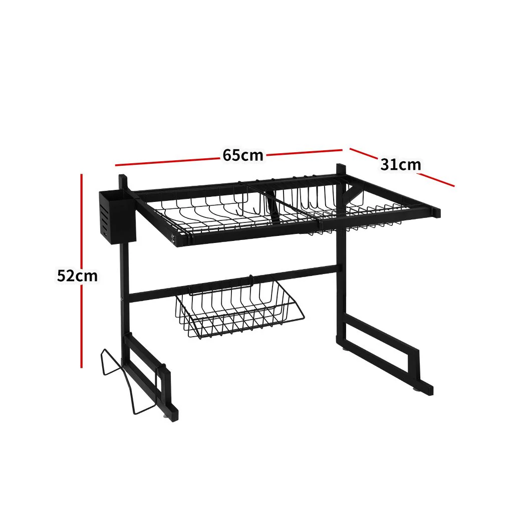 Kitchen Sink Rack - Single, Stainless Steel Over Sink Dish Drying Rack happyhome