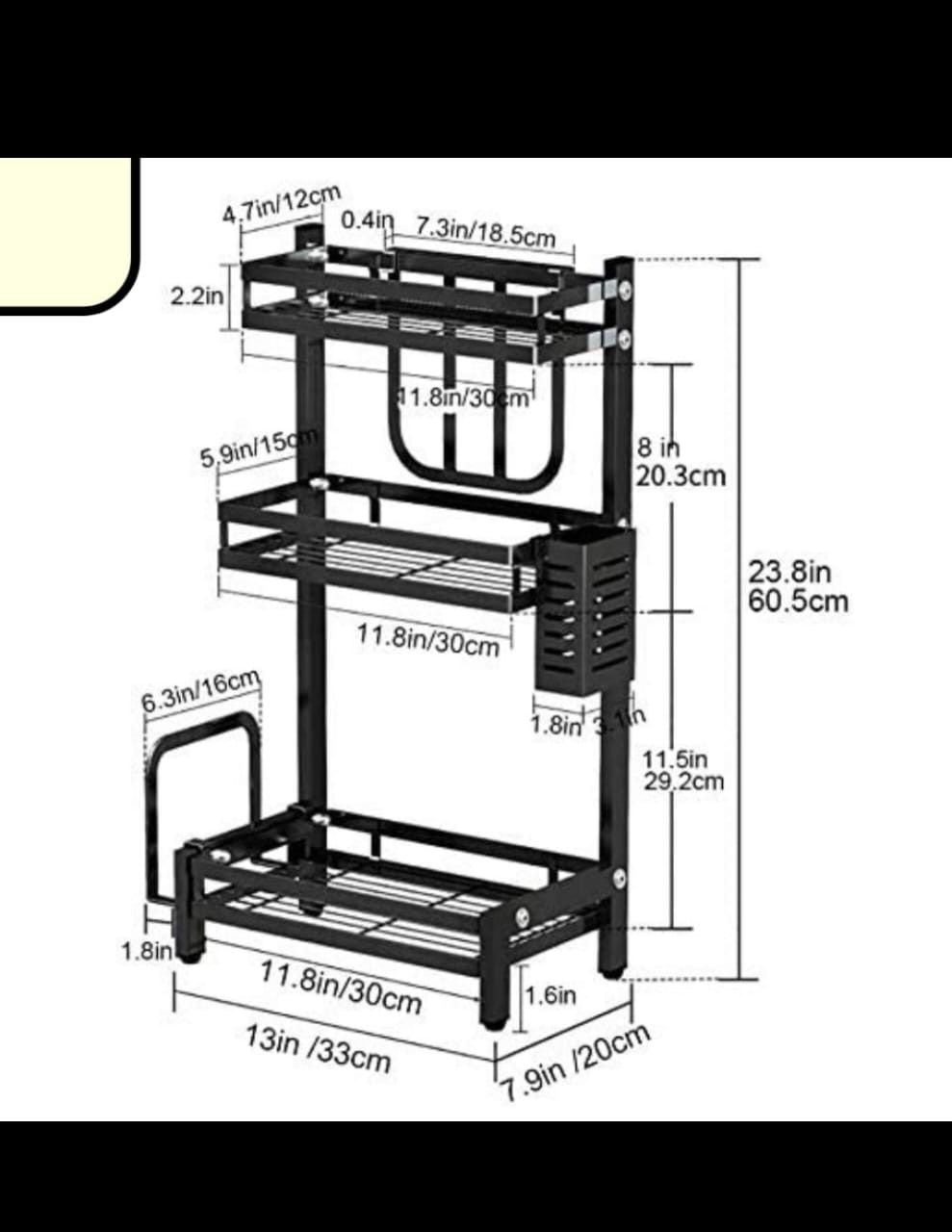 Kitchen Spice Rack,3-Tier Countertop Spice Rack happyhome