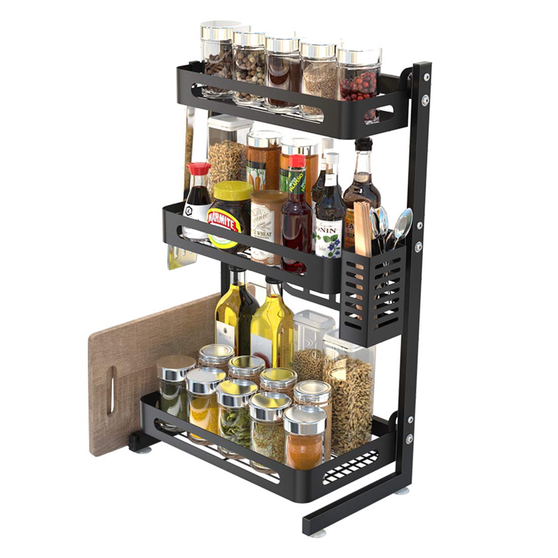 Kitchen Spice Rack,3-Tier Countertop Spice Rack happyhome