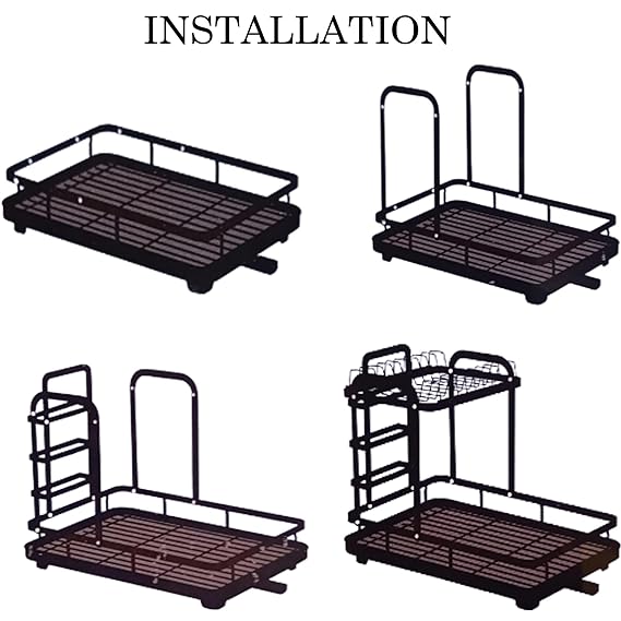 Kitchen Storage Rack,Plates Rack With Drainboard happyhome