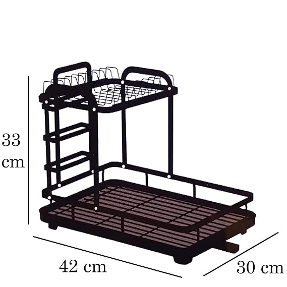 Kitchen Storage Rack,Plates Rack With Drainboard happyhome