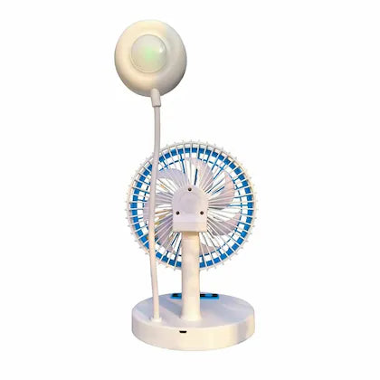 Mini Fan with LED, Portable Chargeable Mini Electric Fan With LED Light Lamp happyhome