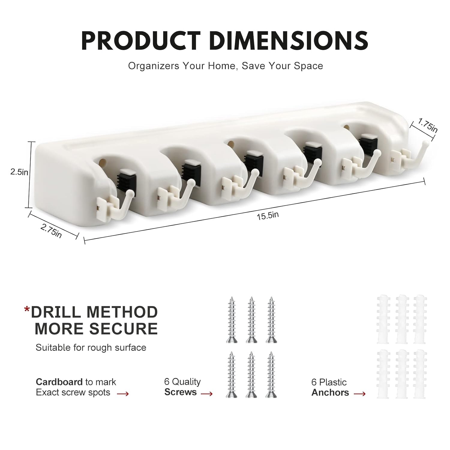 Mop Holder , Broom Holder happyhome