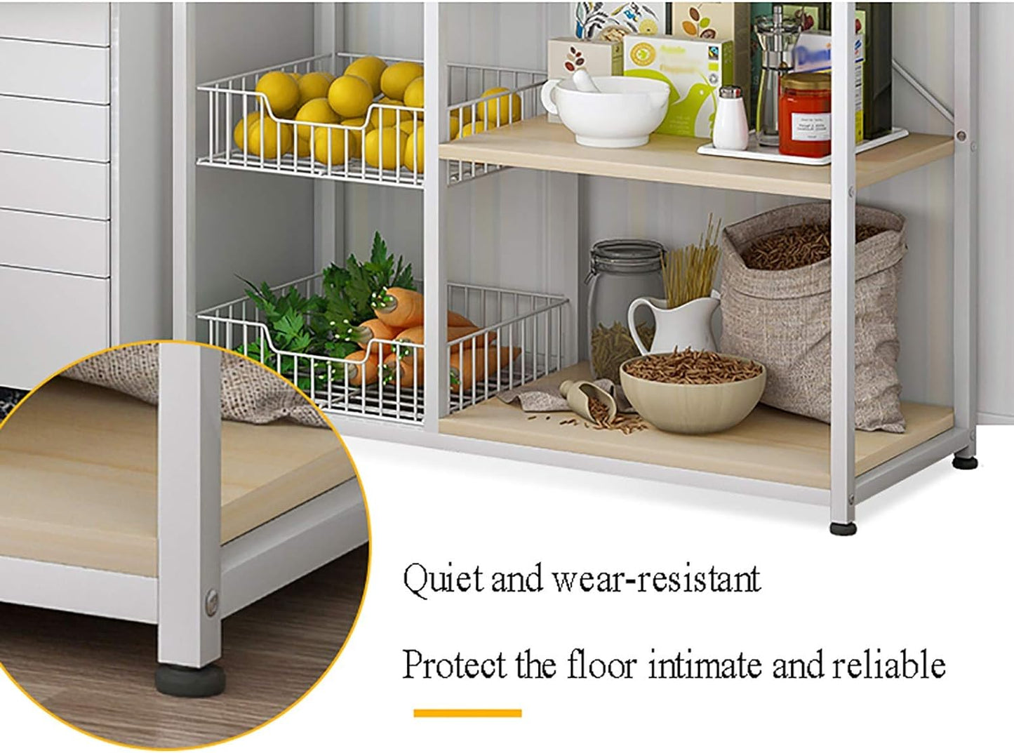 Multi Function Household Rack,4 Tier Storage Shelf happyhome