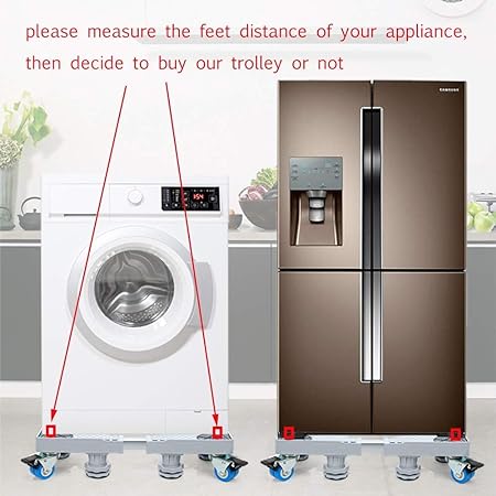 Multi Function Roller Stand, Adjustable Refrigerator Stand happyhome