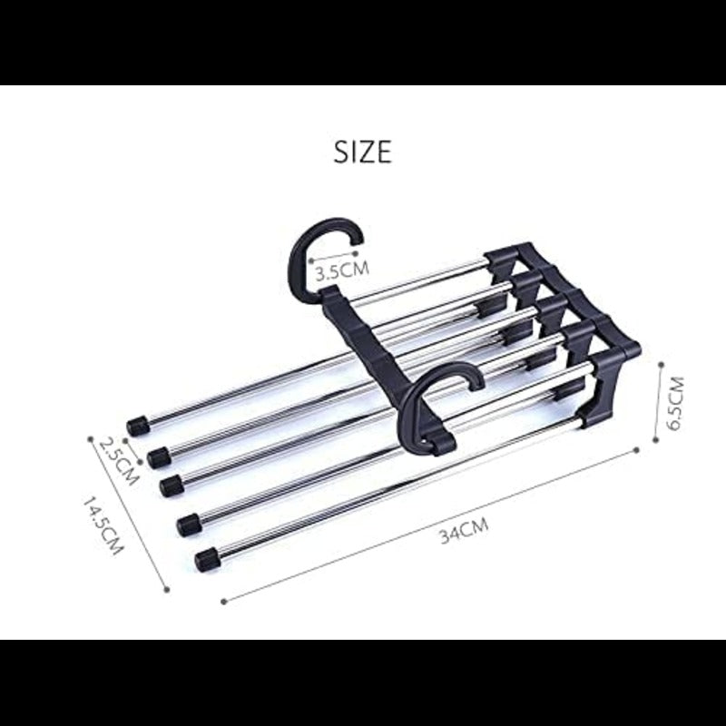 Multi Layer Folding Telescopic Trouser Rack happyhome