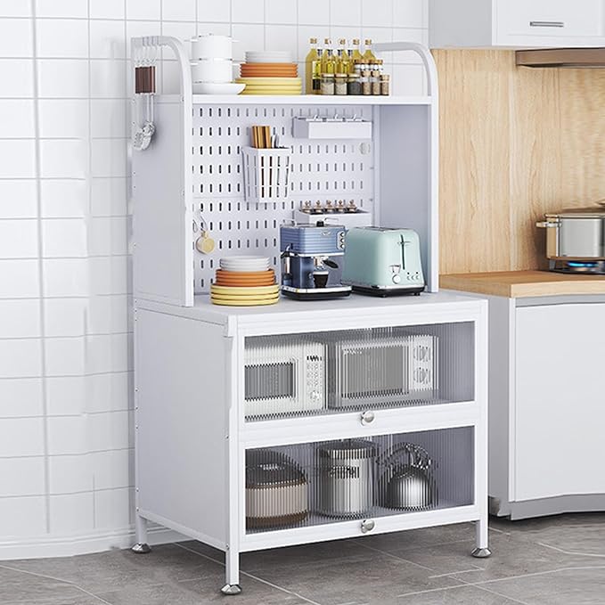 Multifunctional Closed Storage Cabinet 4 Layer, Kitchen Pantry Storage Cabinet( Size 61 CM) happyhome