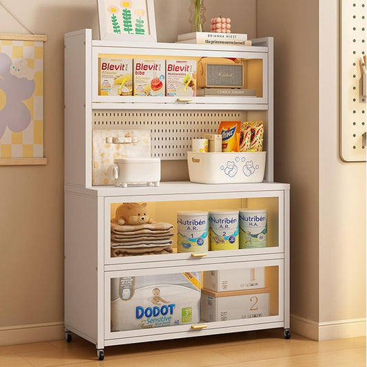 Multifunctional Closed Storage Cabinet 5 Layer, Standing Kitchen Storage Shelf happyhome