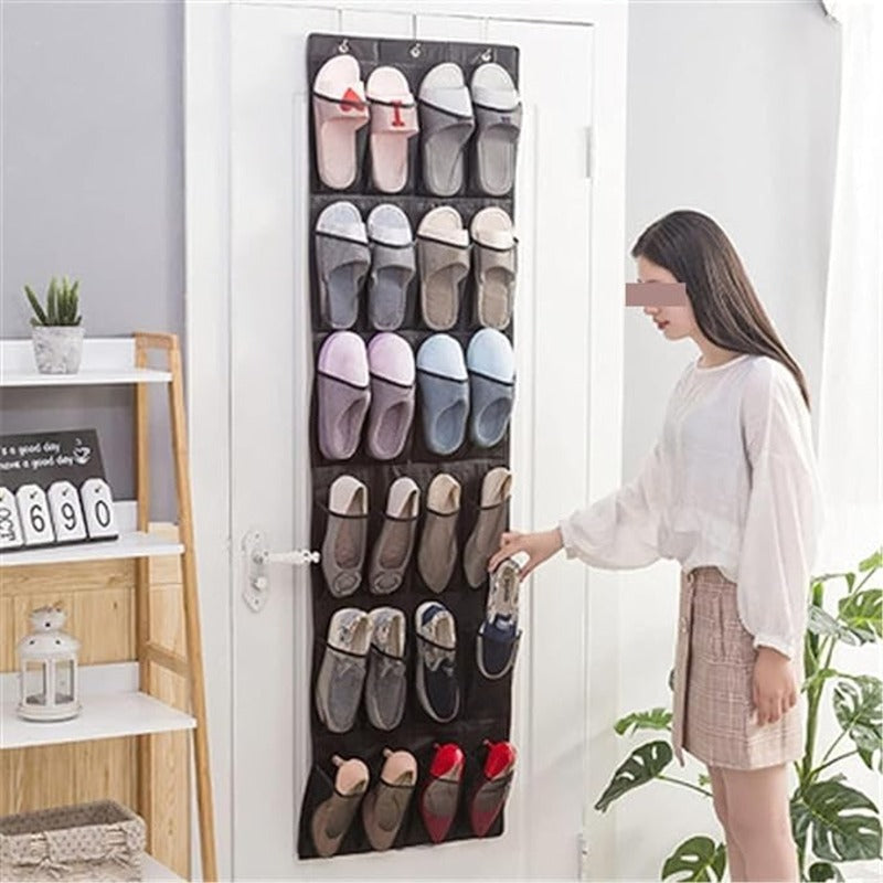 Over The Door Shoe Rack , Foldable Shoe Organizer for Hanging happyhome