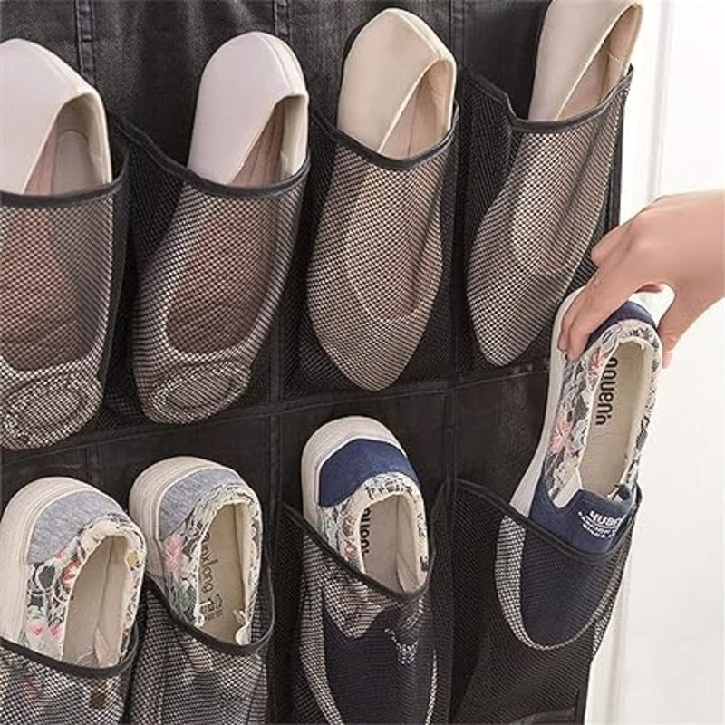 Over The Door Shoe Rack , Foldable Shoe Organizer for Hanging happyhome