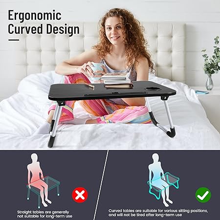 Portable Laptop stand with Handle,Bed Desk for Laptop with Cup Holder happyhome