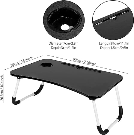 Portable Laptop stand with Handle,Bed Desk for Laptop with Cup Holder happyhome