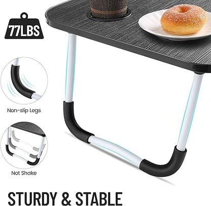 Portable Laptop stand with Handle,Bed Desk for Laptop with Cup Holder happyhome