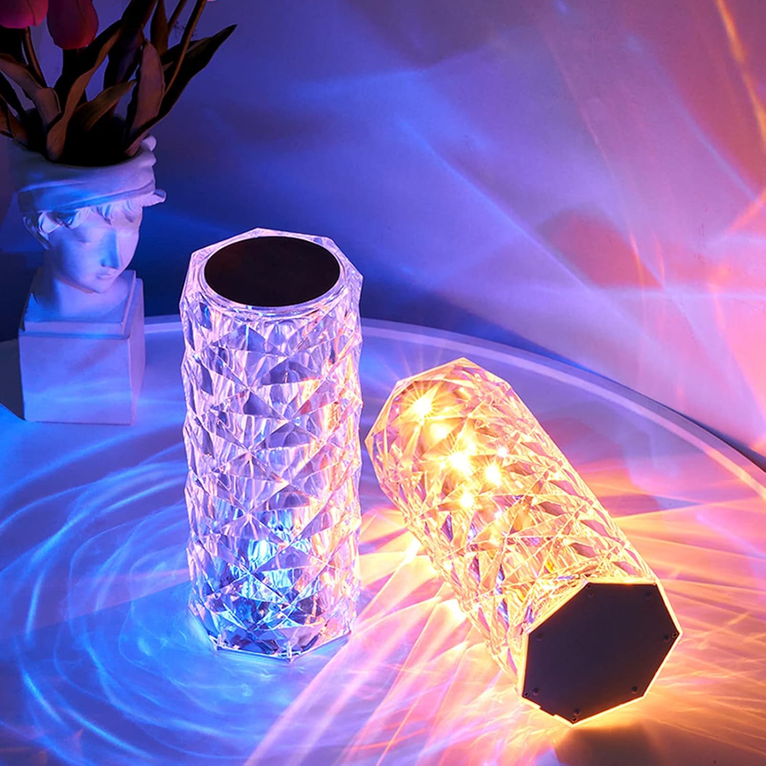 Rose Diamond Table Lamp, USB Charging Touch Lamp happyhome